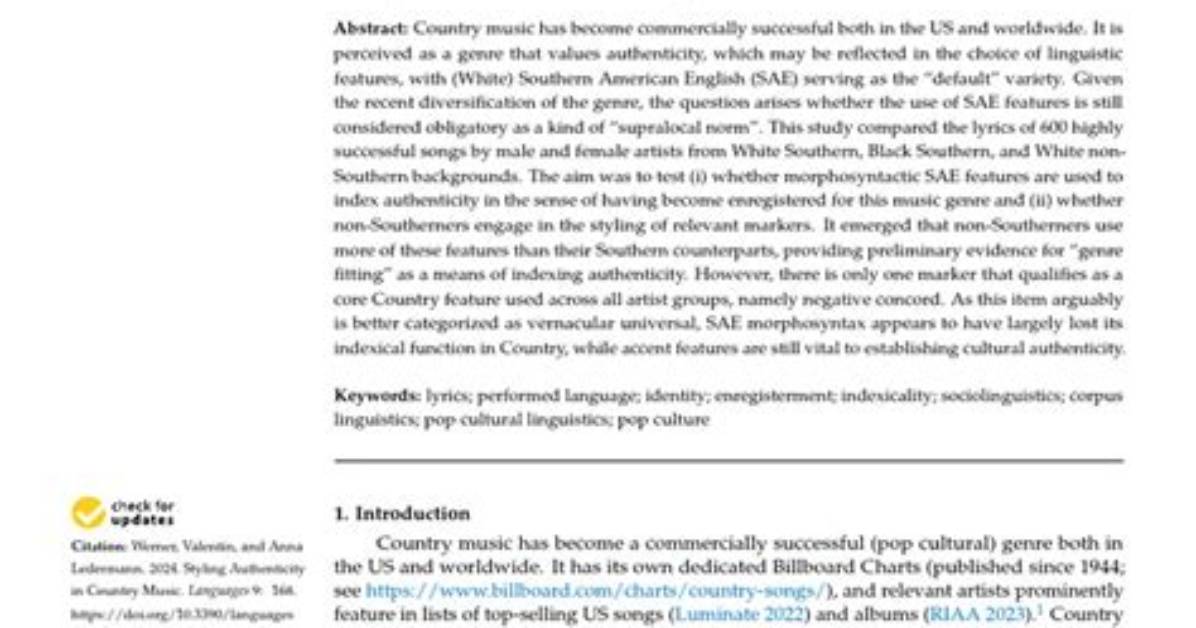 Authenticity and Impact in Country Music