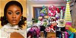 Beauty Tukura Picking Dollars at Her Birthday Party