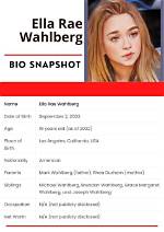 Ella Rae Wahlberg Height, Weight, Net Worth, Age, Birthday, Wikipedia, Who, Instagram, Biography