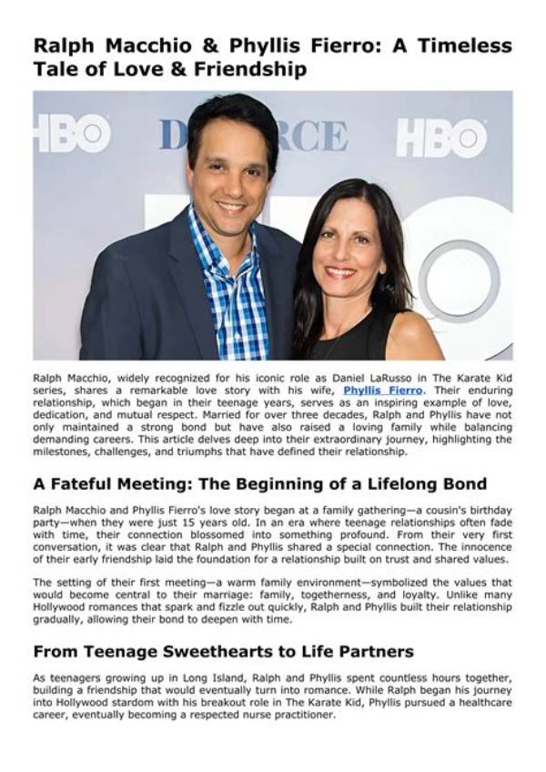 Exploring Ralph Macchio's Relationships: a Journey Through Love and Friendship