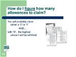 How Many Allowances Should I Claim?