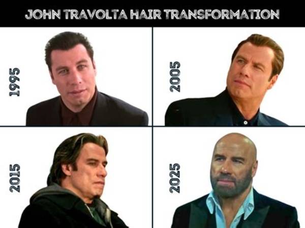 John Travolta's Transformation: the Shaved Head Movie Experience