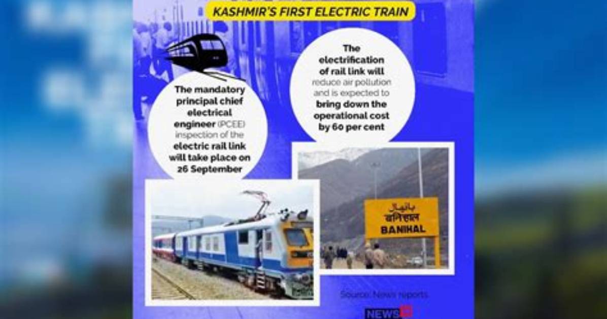 Kashmir to Get Its First Electric Train on Gandhi Jayanti