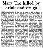 Mary Ure Cause of Death, How Did Mary Ure Die?