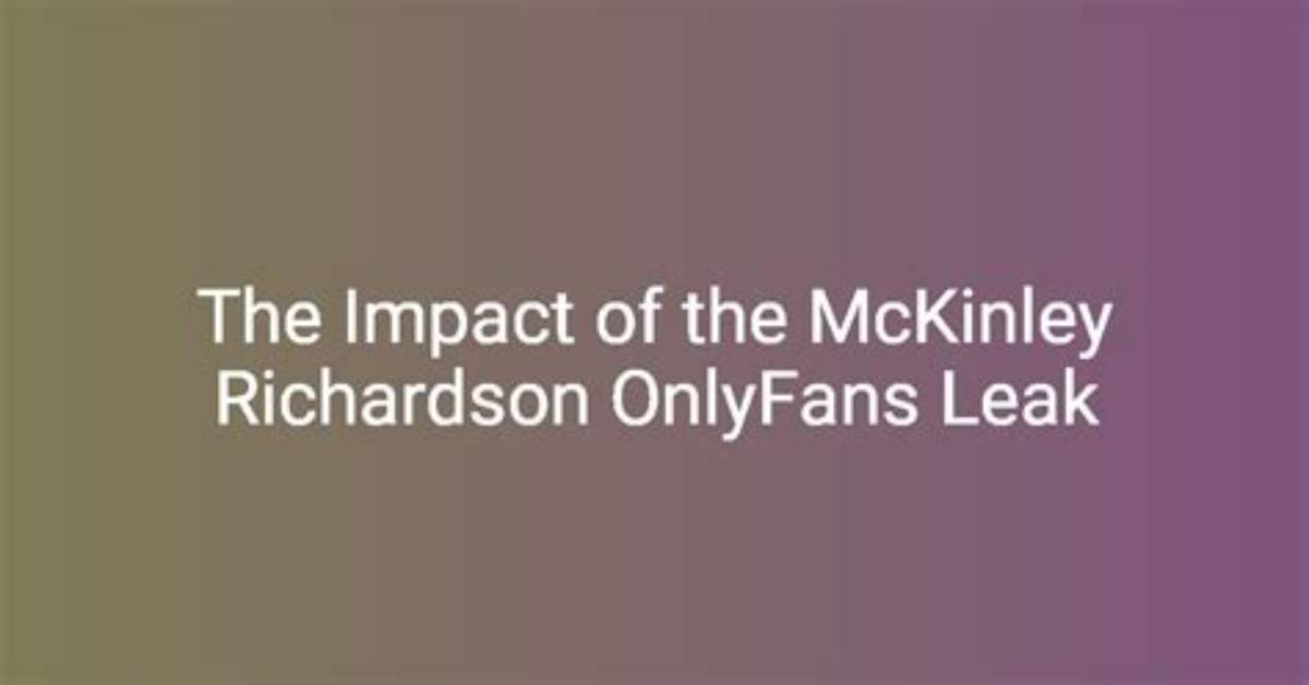 Mckinley Onlyfans: Unveiling the Allure Behind the Profile