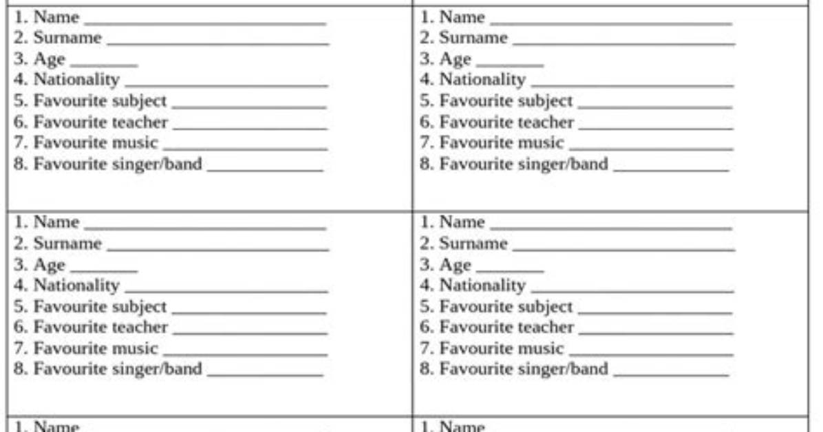 Name, Age, and Intimate Details