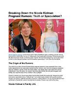 Pregnancy Rumors and Unraveling the Truth
