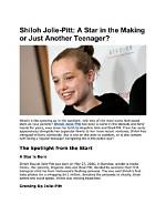 Shiloh Joli: the Star in the Making