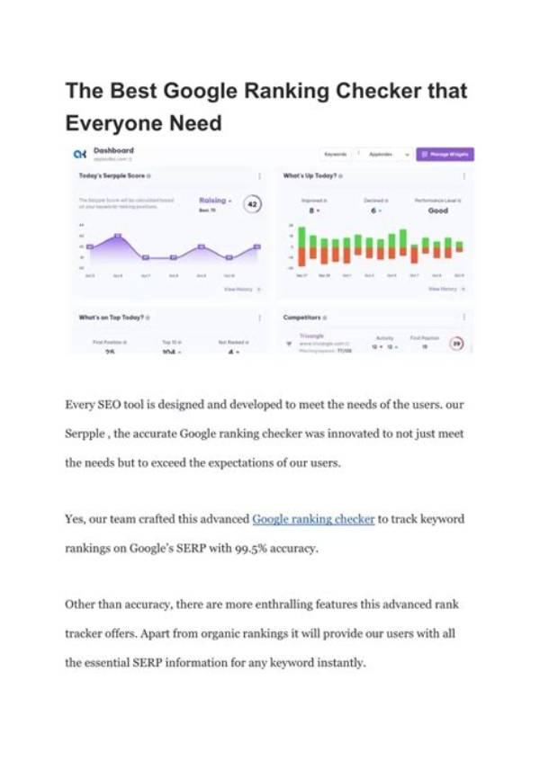 The Ultimate Accurate Ranking Checker: Optimize Your Site Today