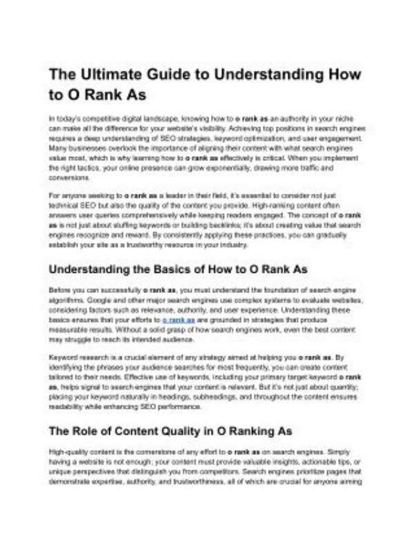 The Ultimate Guide to Understanding the Rank of Website in Google