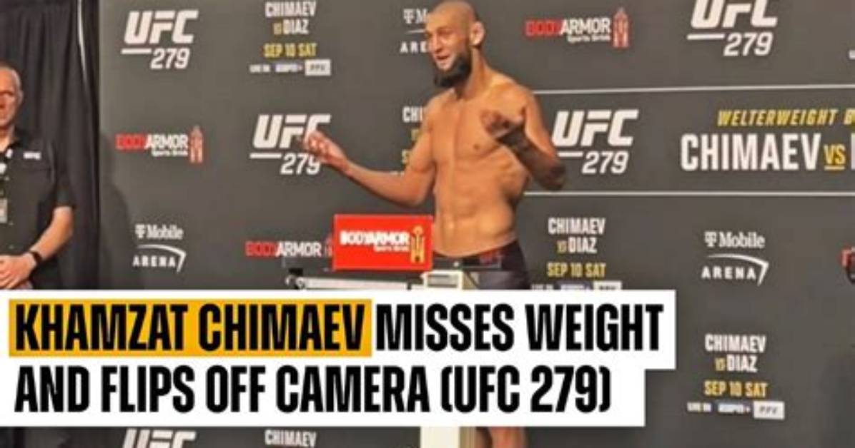 Ufc Welterweight Fighter Khamzat Chimaev Misses Weight for His Match with Nate Diaz