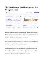 Uncover Your Google Ranking: the Ultimate Checker Tool
