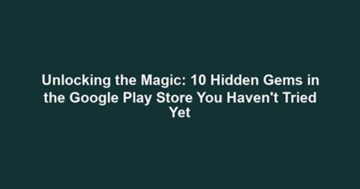 Unlocking Hidden Gems and Unveiling Musical Magic