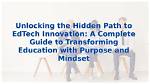 Unlocking the Secrets of Edtech Innovation