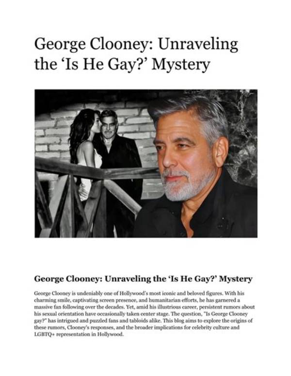Unraveling the Mystery: Does George Clooney Have Any Children?