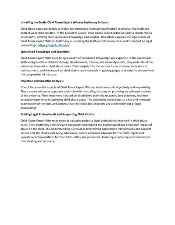 Unveiling the Truth: the Importance of Witness Reports